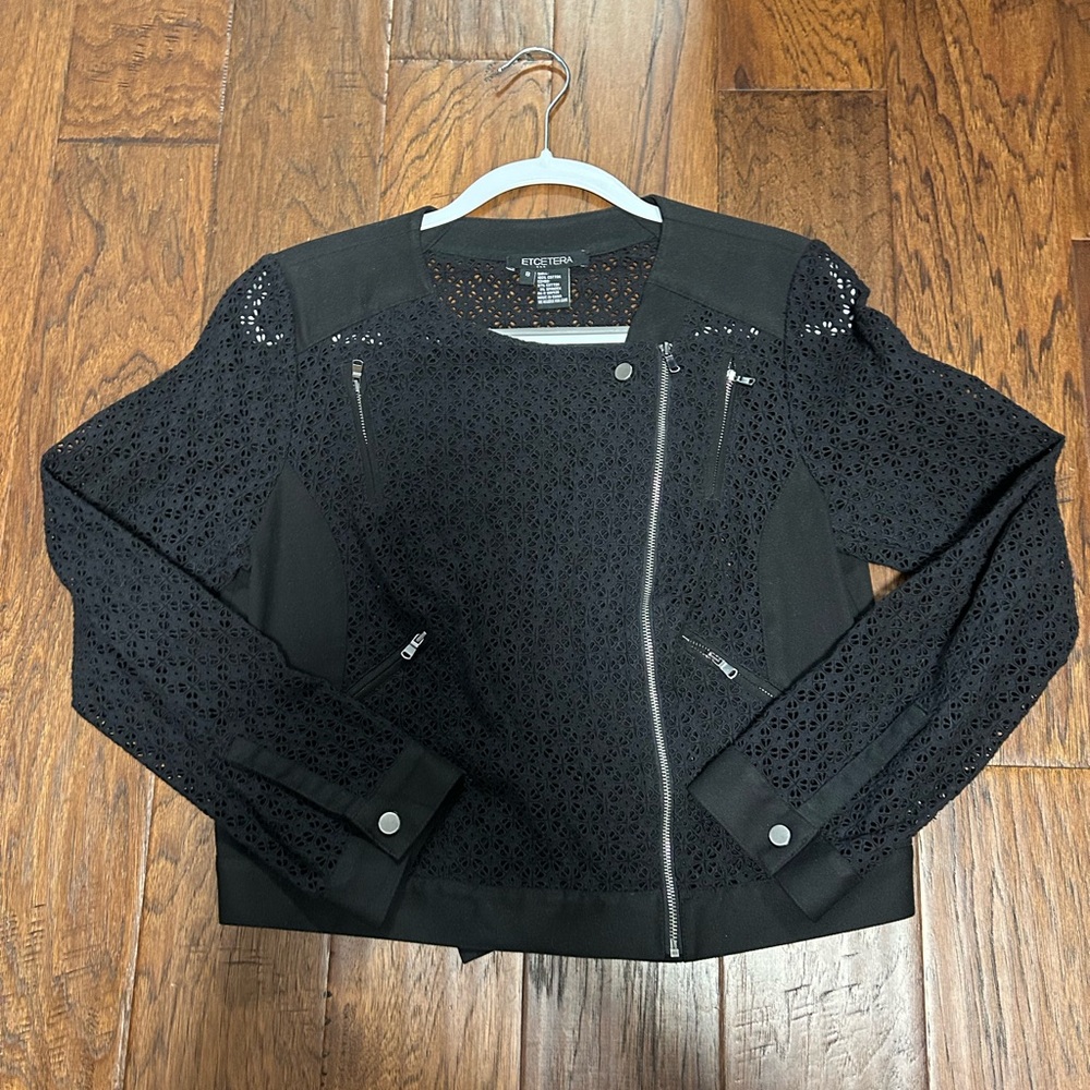 Beautiful black eyelet jacket